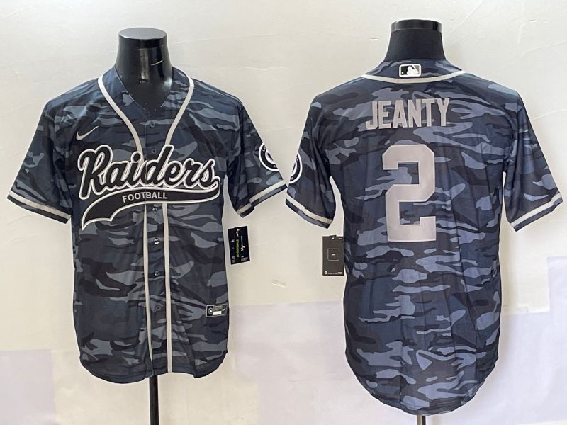 Men 2025 Oakland Raiders #2 Jeanty Camo Joint Name Nike Limited NFL Jersey style 1->oakland raiders->NFL Jersey